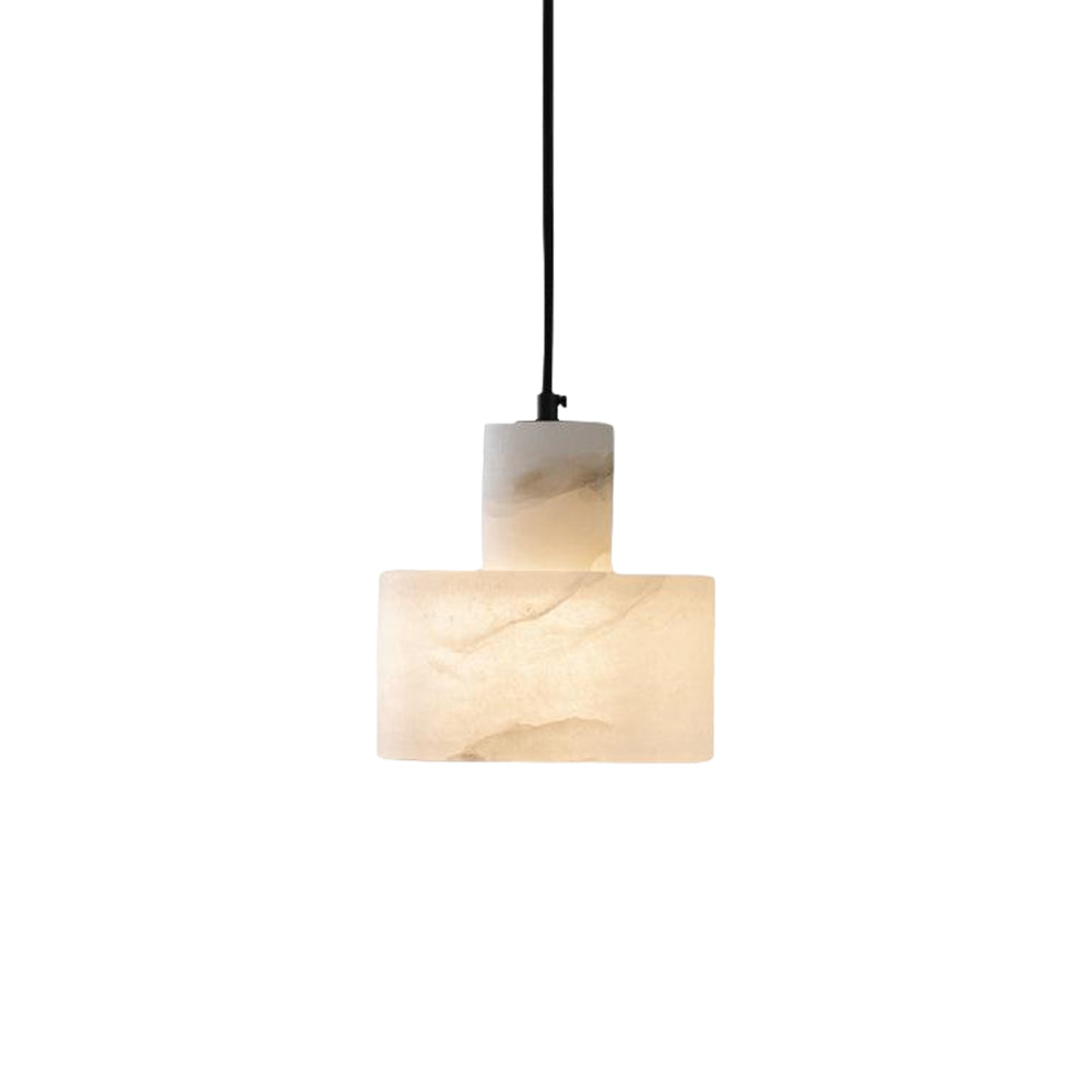 Cylindrical Alabaster Pendant Lamp