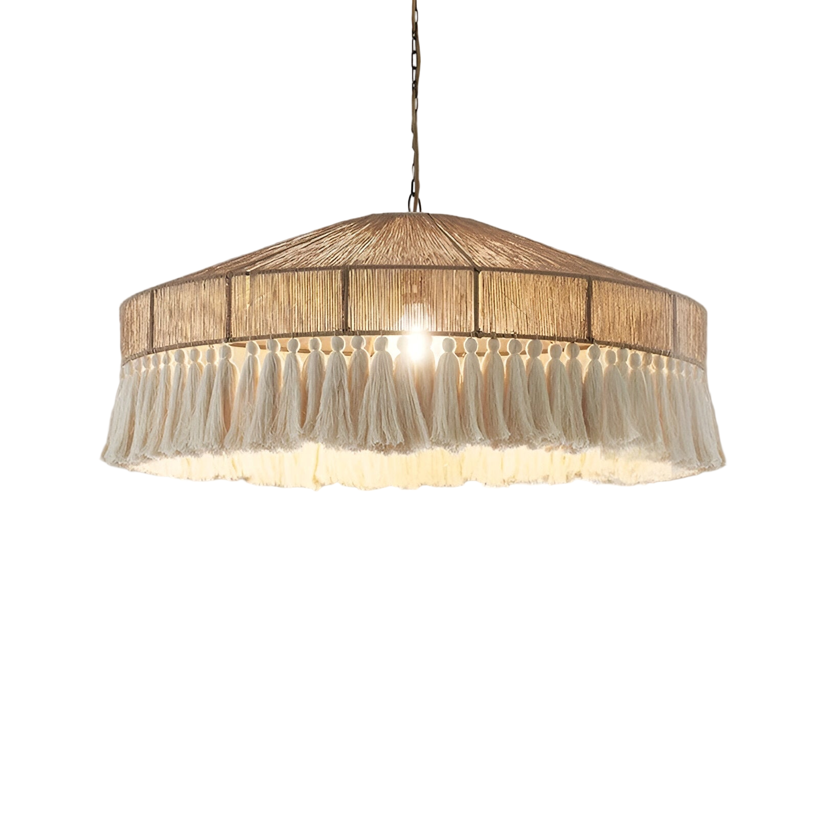 Bohemian Vintage Hemp Rope Tassel Chandelier