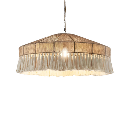 Bohemian Vintage Hemp Rope Tassel Chandelier