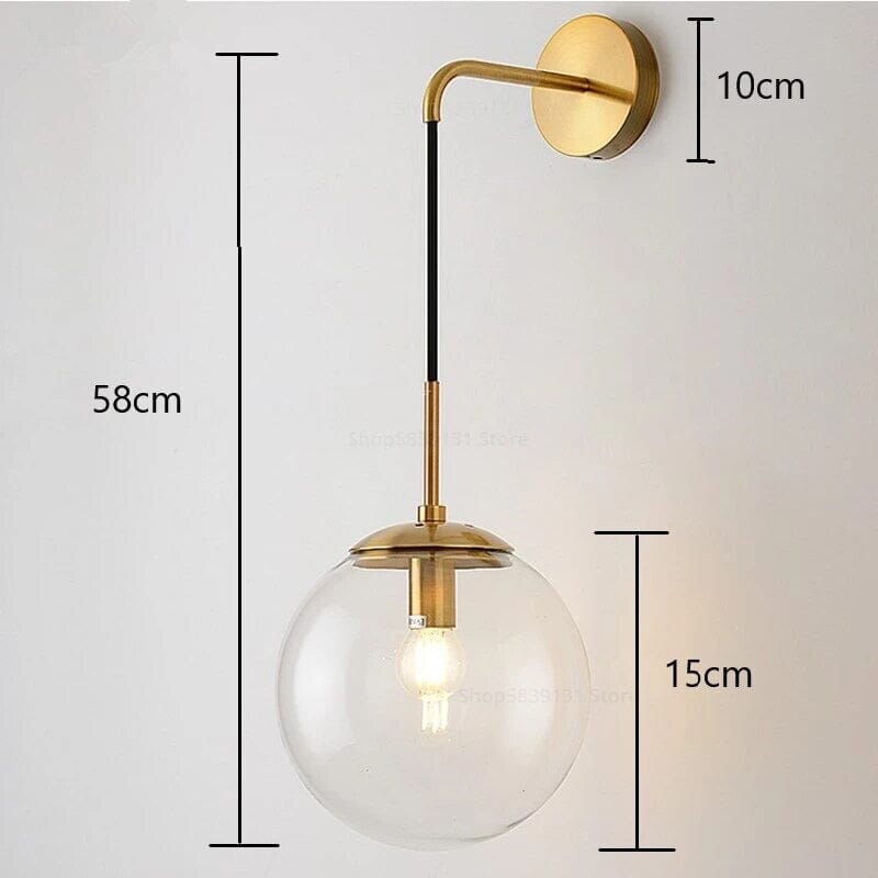 Elegant Eclipse Glass Hanging Wall Lamp