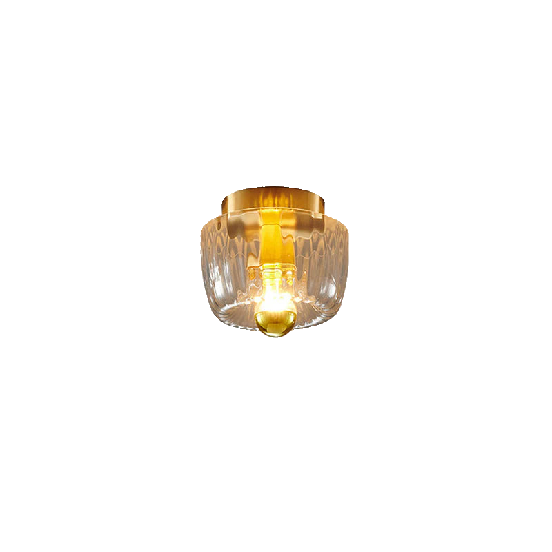 Clara Rays Contemporary Brass Glass Ceiling Light