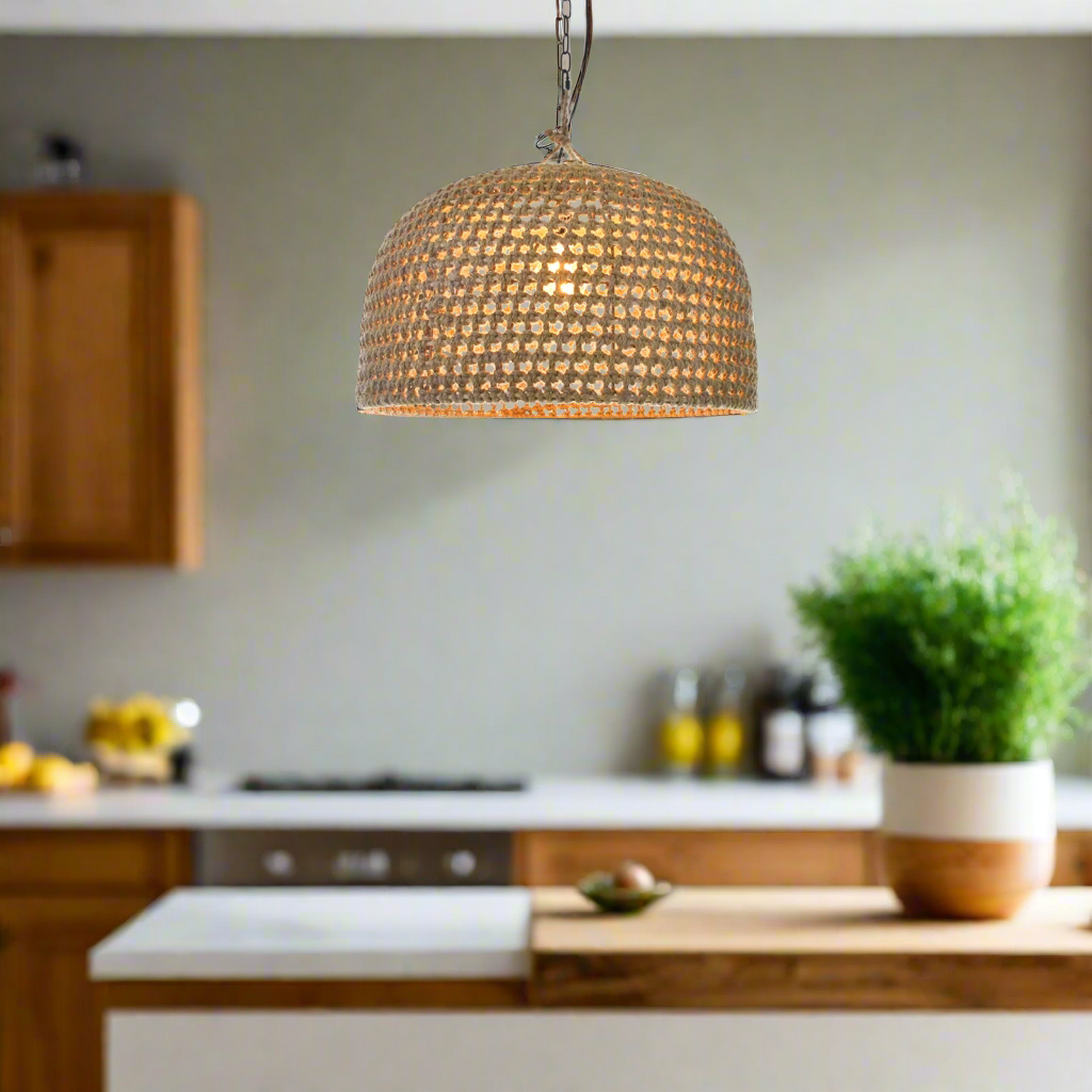 Natural Shadow Rattan Japandi Pendant Light