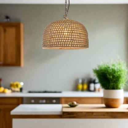 Natural Shadow Rattan Japandi Pendant Light