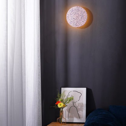 Disc Shaped Terrazzo Wall Lamp