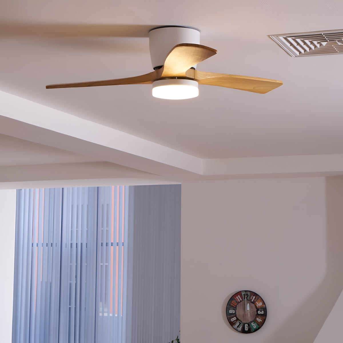 Aurelia Nielsen Nordic Wooden Ceiling Fan Light