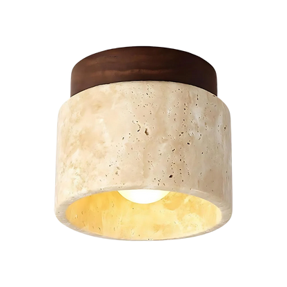 The Yellow Stone Travertine Ceiling Lamp