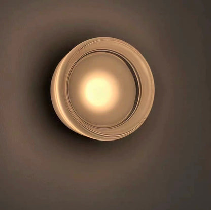 Nordic Luminous Dimple Glass Modern Wall Light