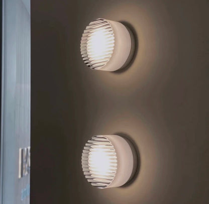 Nordic Luminous Dimple Glass Modern Wall Light