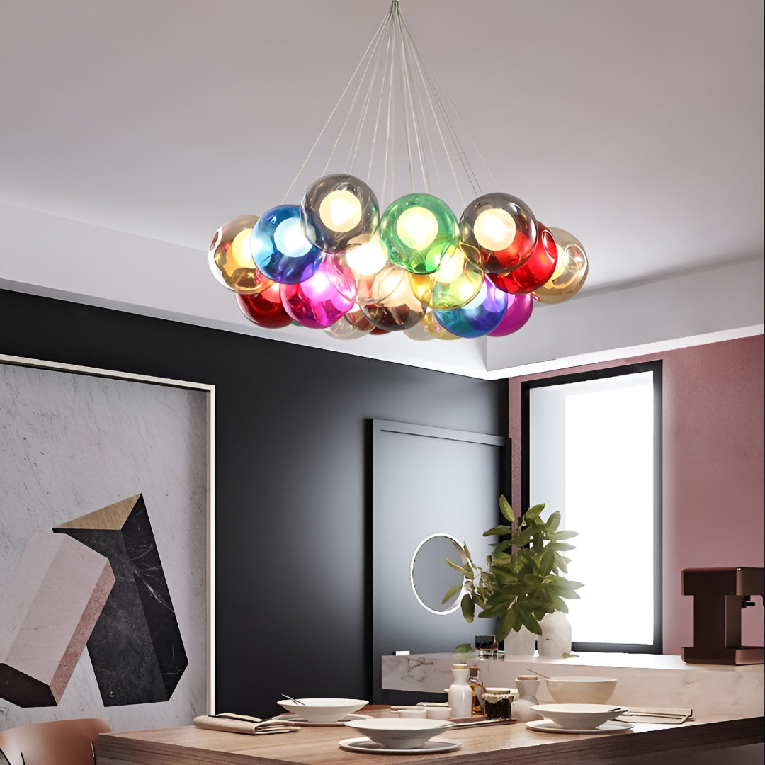 Elaris Aurora Nordic Iron Bubble Glass Ball Chandelier