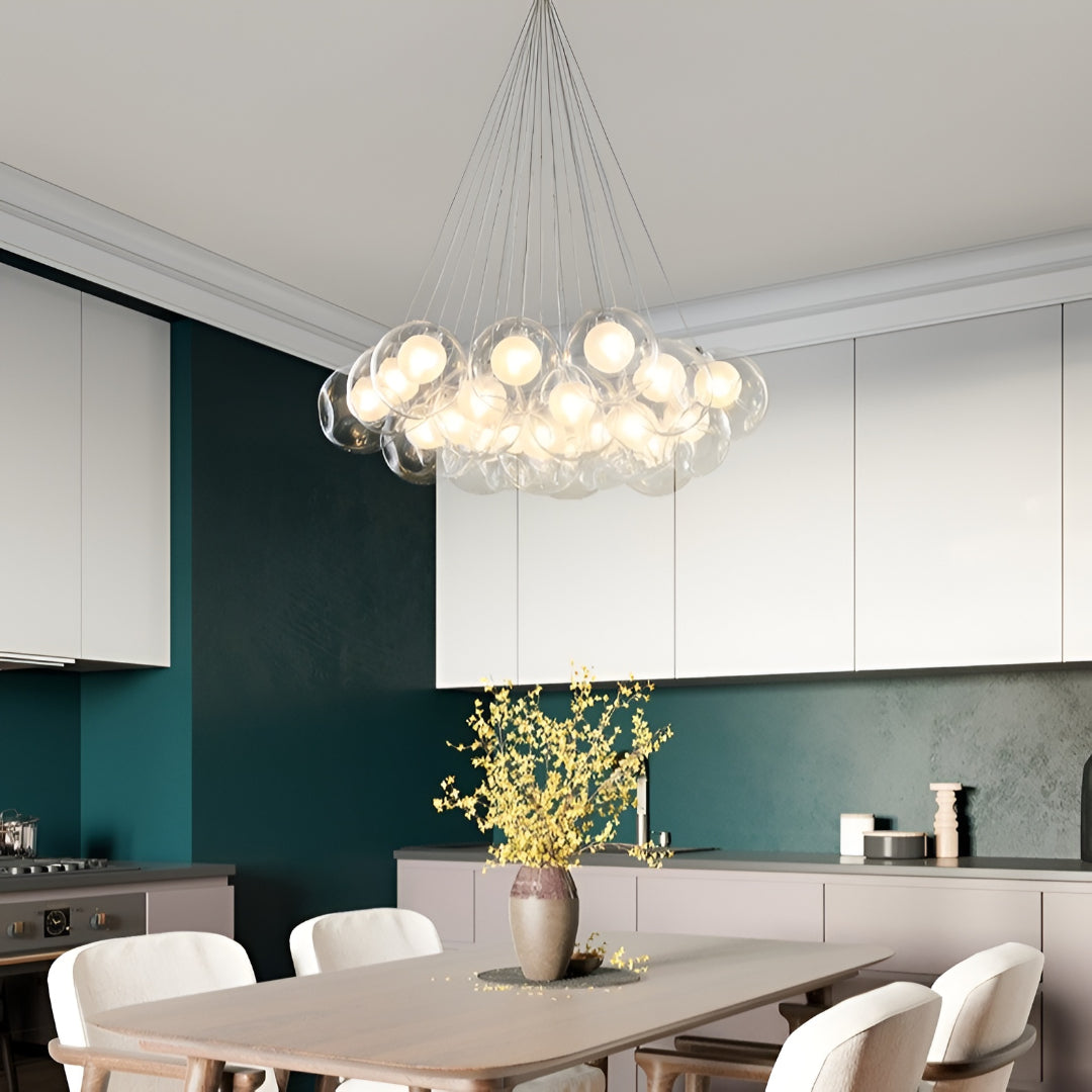Elaris Aurora Nordic Iron Bubble Glass Ball Chandelier