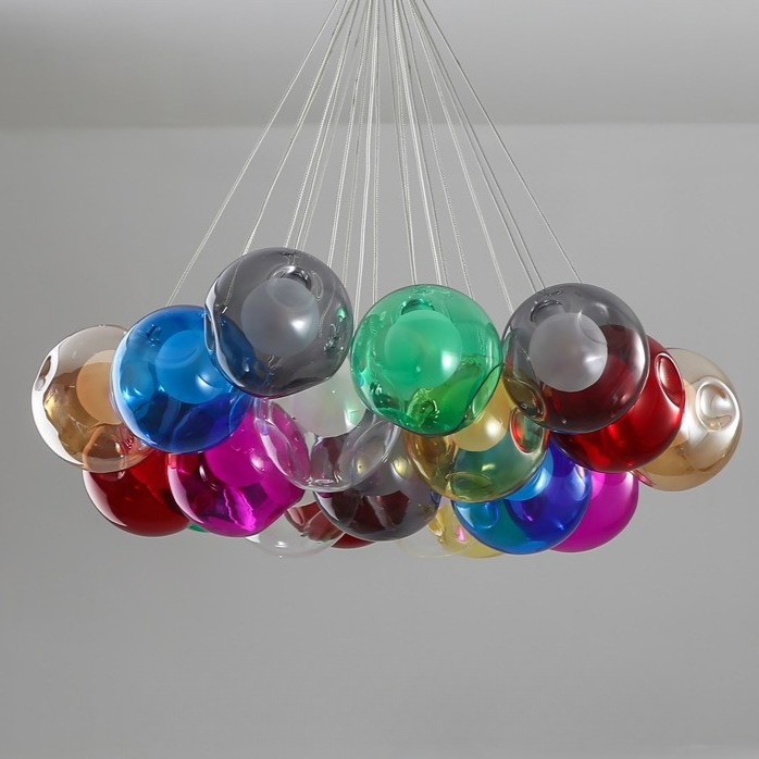 Elaris Aurora Nordic Iron Bubble Glass Ball Chandelier