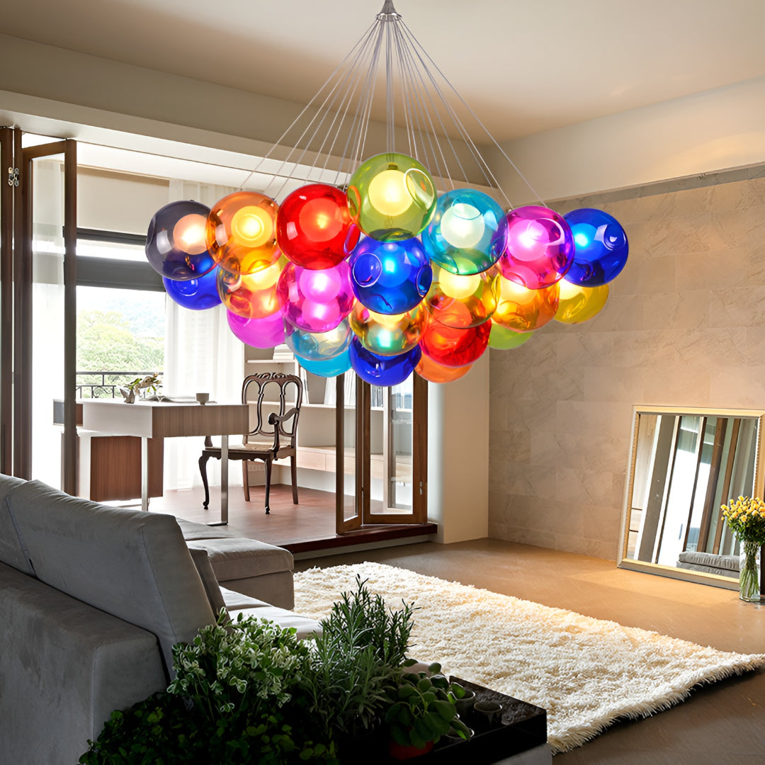 Elaris Aurora Nordic Iron Bubble Glass Ball Chandelier