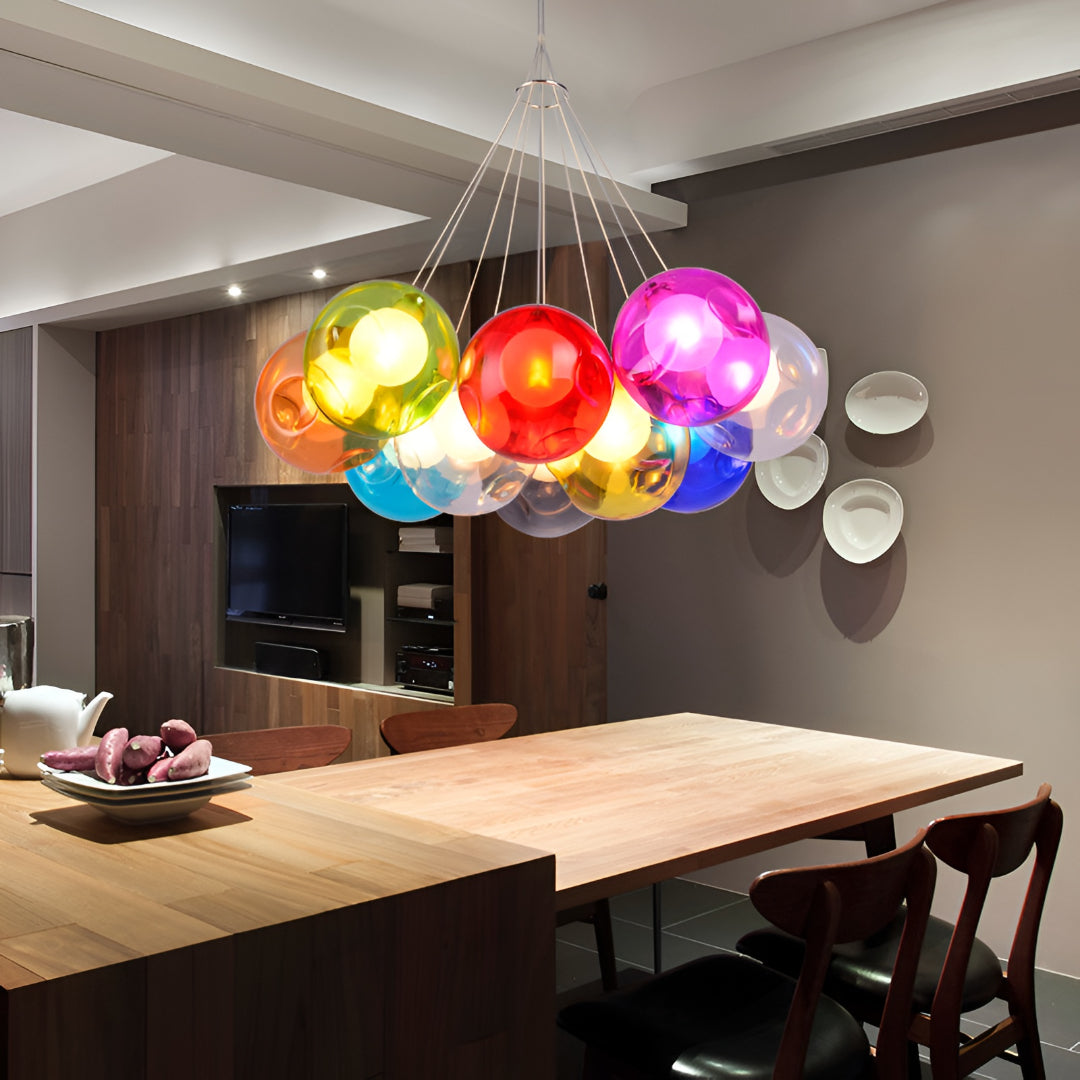 Elaris Aurora Nordic Iron Bubble Glass Ball Chandelier