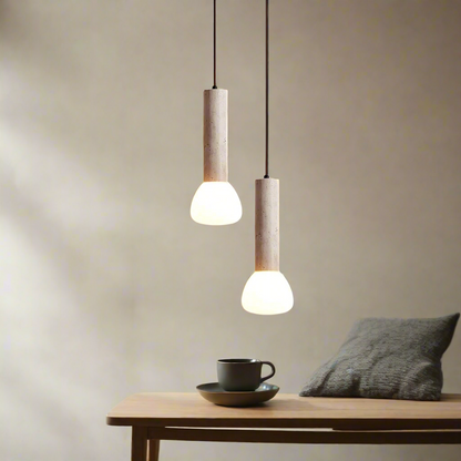 Elegant Travertine Cream Style Pendant Light