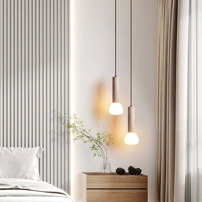 Elegant Travertine Cream Style Pendant Light