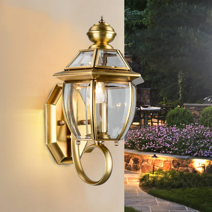 Antique Brass Retro Outdoor Wall Lamp