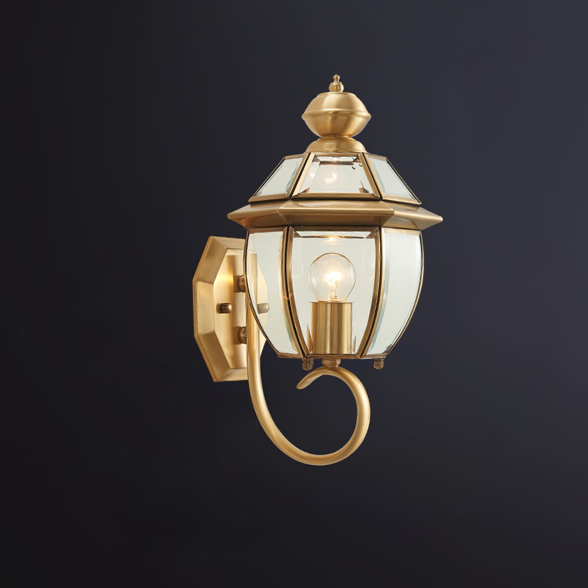 Antique Brass Retro Outdoor Wall Lamp