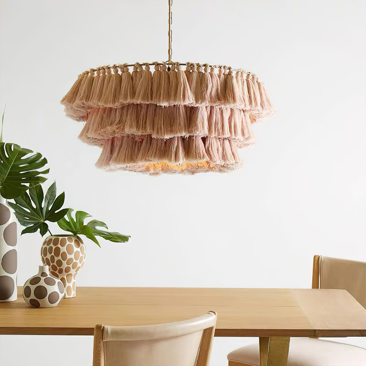 Fabric Tassel Bohemian Pendant Lamp