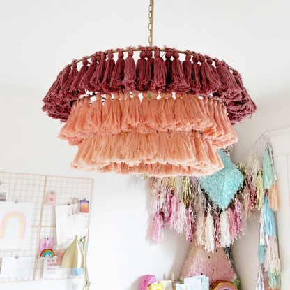 Fabric Tassel Bohemian Pendant Lamp