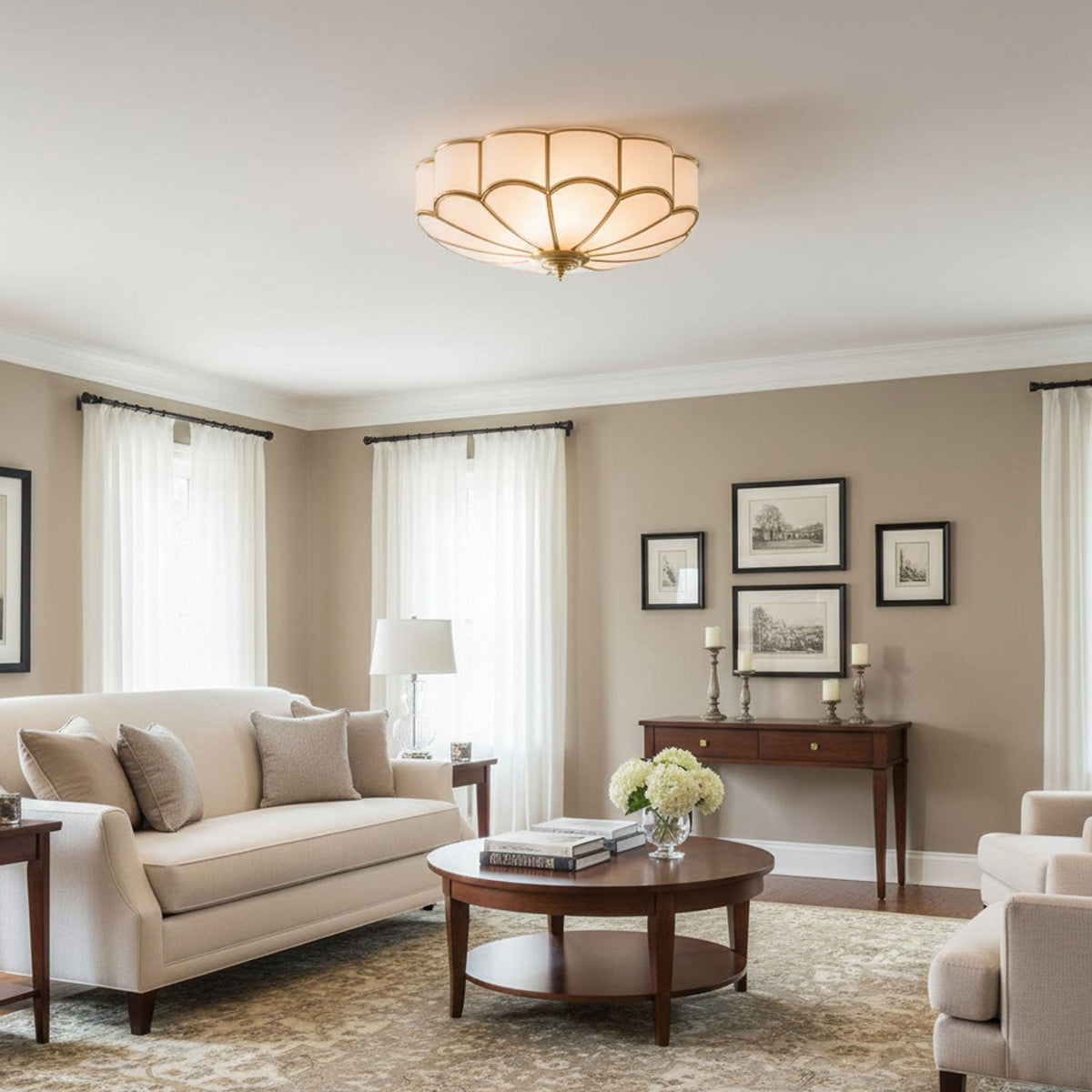 Silunavo Postmodern Flower Shape Ceiling Light