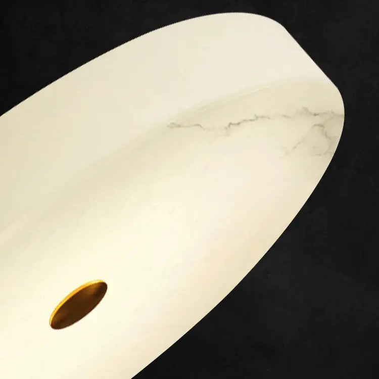 Alabaster Flush Mounted Round LED Ceiling Lamp