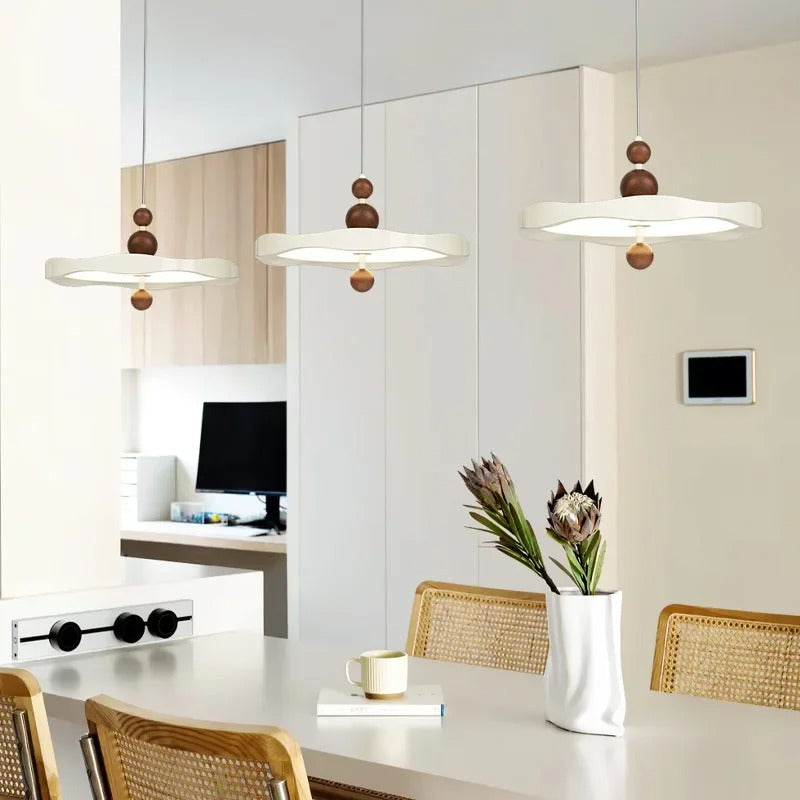 French Cream Aluminum Pendant Light