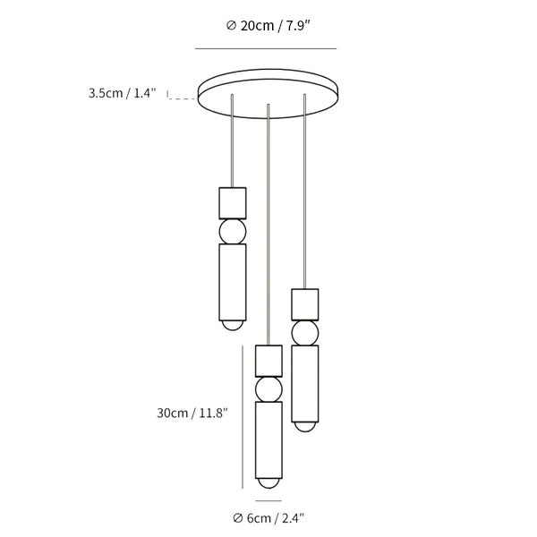 Lampada a sospensione Nordic Fulcrum