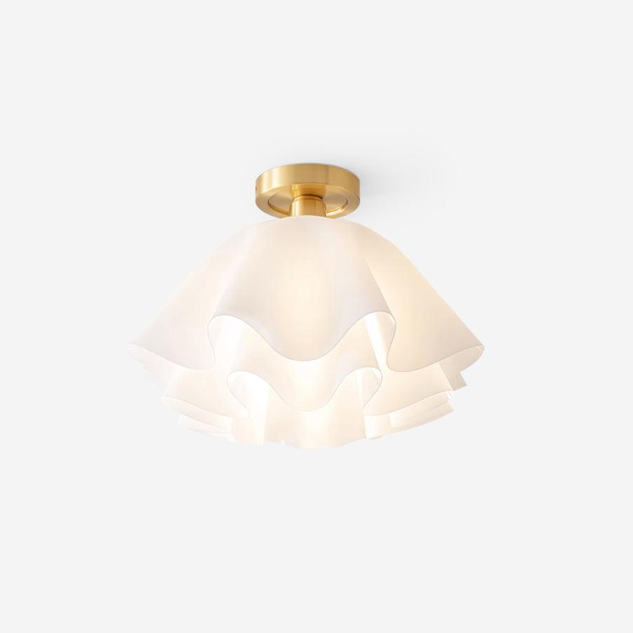 Lustra Pleated Retro Brass Acrylic Ceiling Light