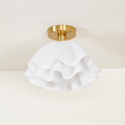 Lustra Pleated Retro Brass Acrylic Ceiling Light