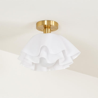 Lustra Pleated Retro Brass Acrylic Ceiling Light