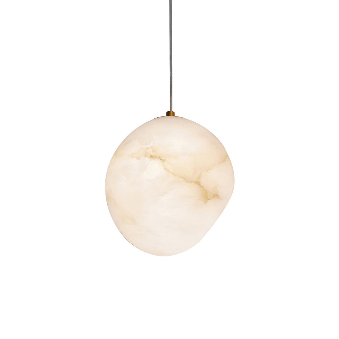 Living Sculpture Alabaster Brass Pendant Light