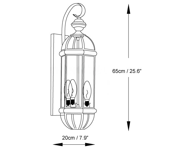 Retro Tuin Buiten IP65 Waterdichte Wandlamp