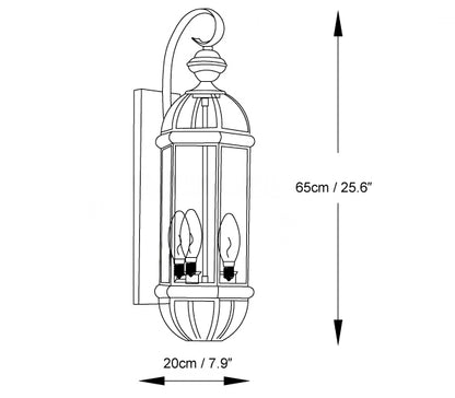 Retro Garden Outdoor IP65 Waterproof Wall Light