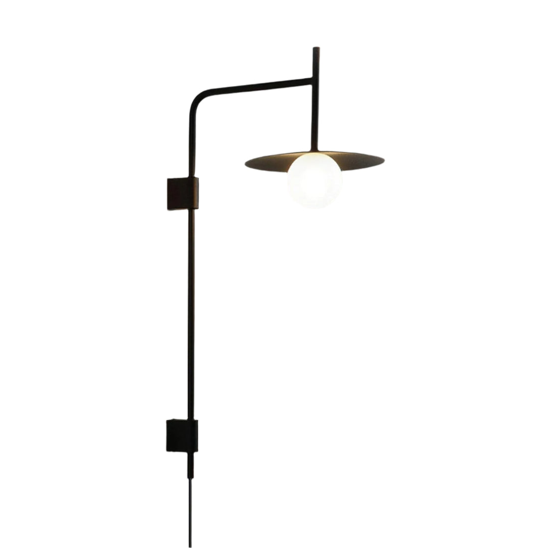 Ayumi Japandi Frosted Glass Minimalist Metal Wall Lamp