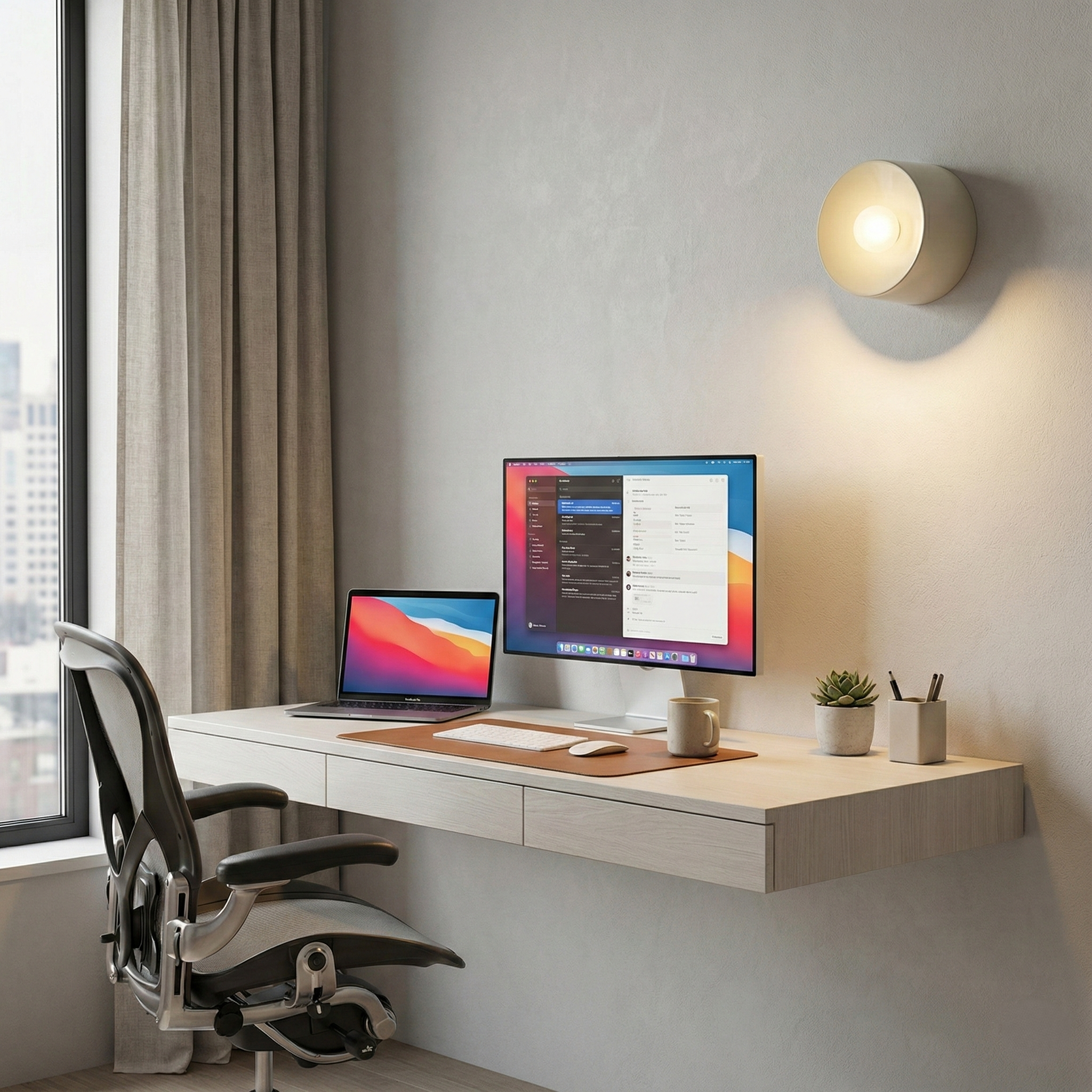 Dylan Bauhaus Minimalist Ceramic Wall Light