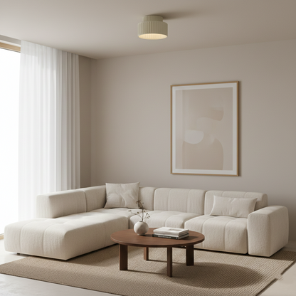 Lilith Retro Resin Semi Flush Mount Ceiling Light