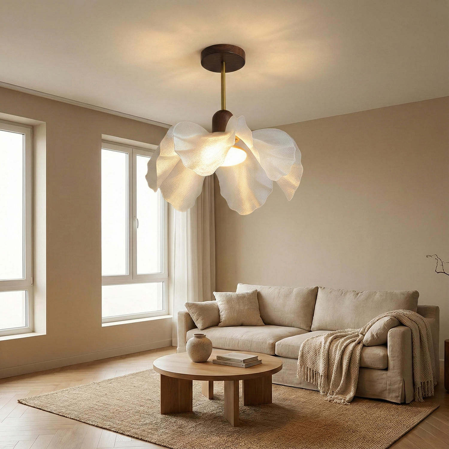 Fleur Petal French Vintage Acrylic Ceiling Light