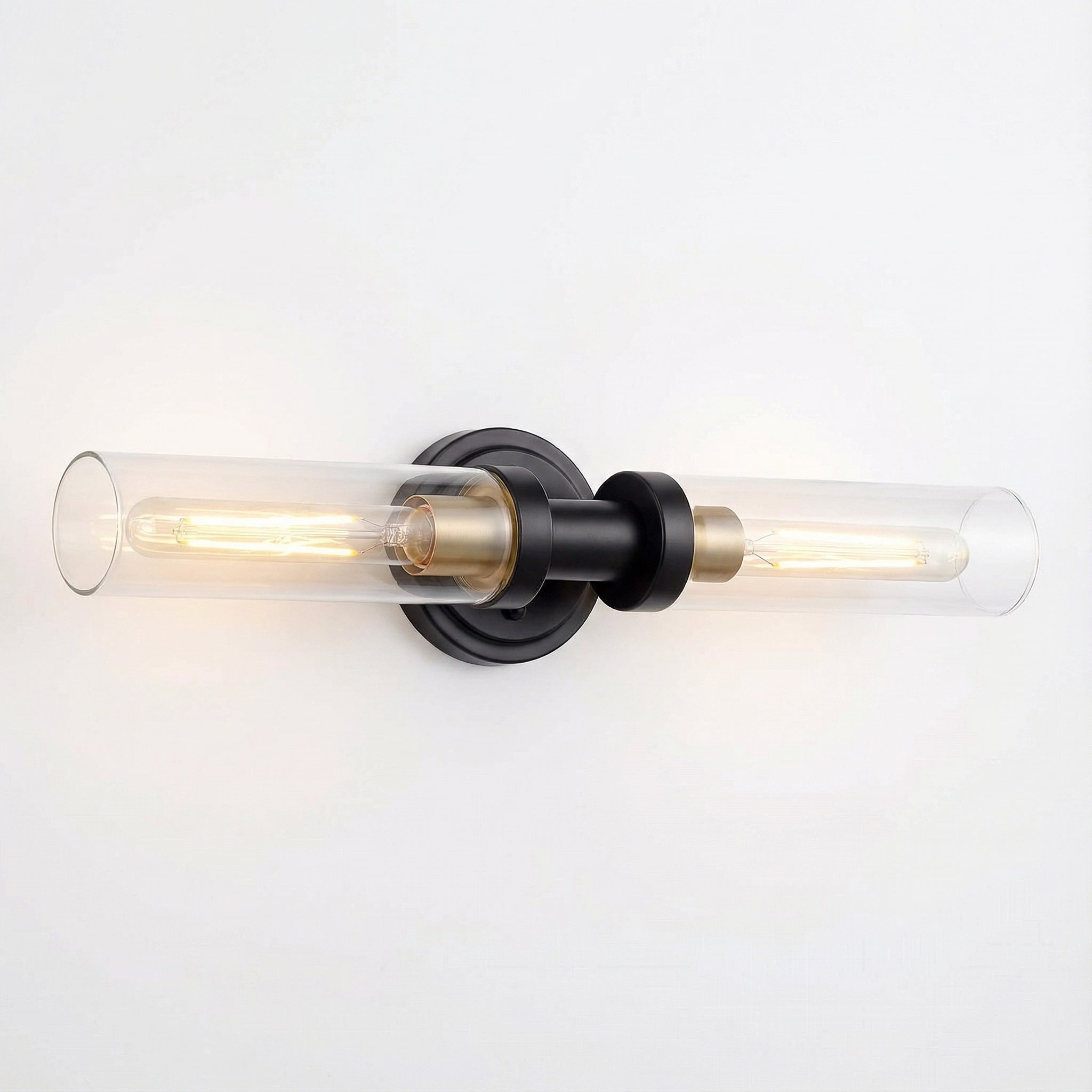 Averin Modern Glass Double Tube Wall Light