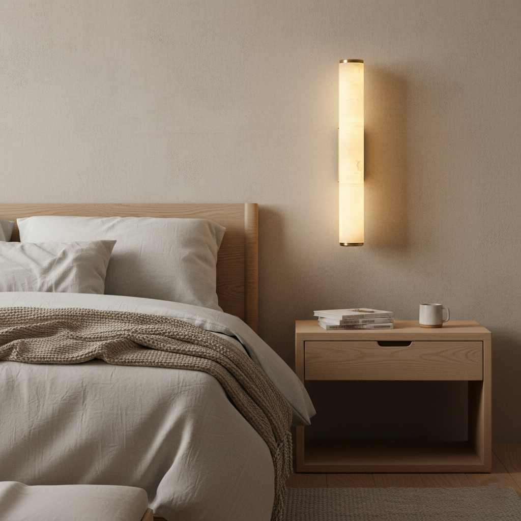 Callisto Spanish Marble Copper Modern Minimalist Wall Lamp