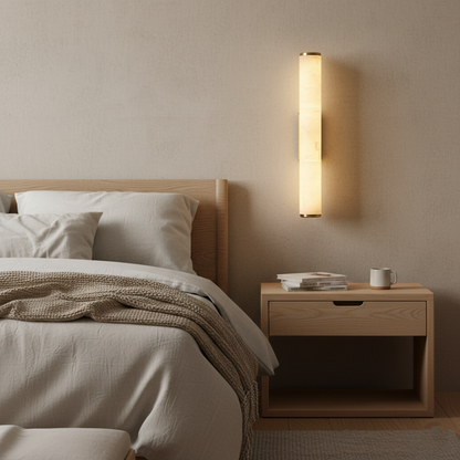 Callisto Spanish Marble Copper Modern Minimalist Wall Lamp