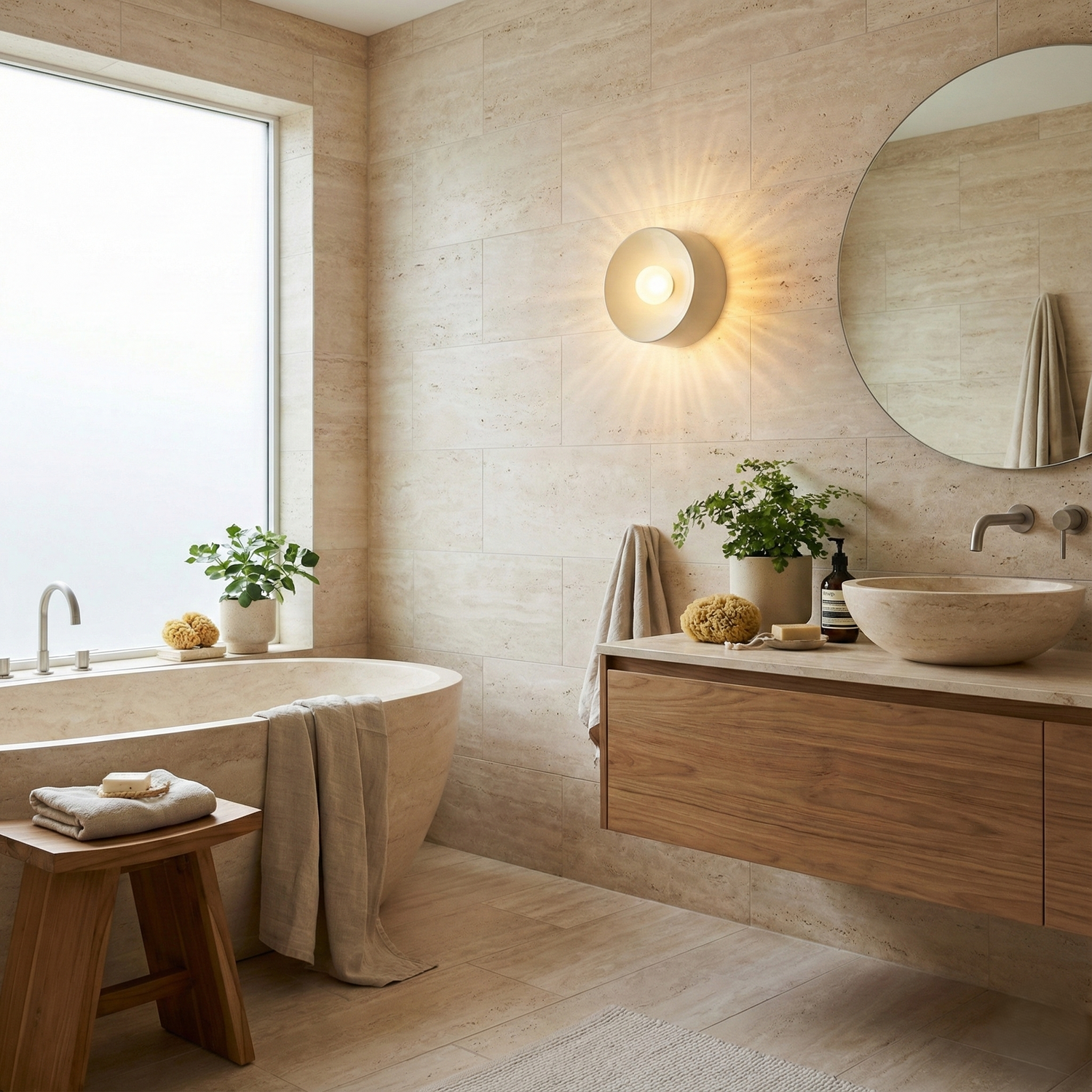 Dylan Bauhaus Minimalist Ceramic Wall Light