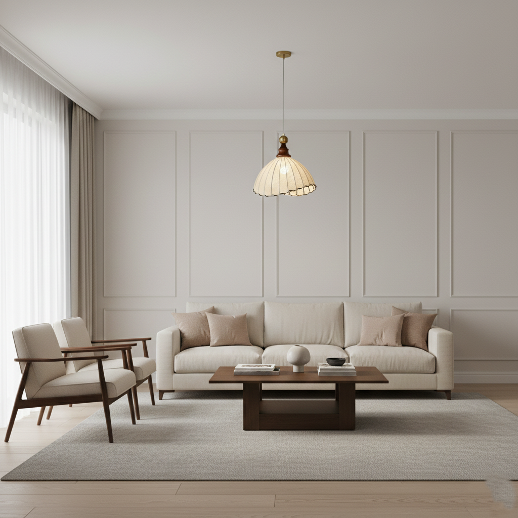 Eleonora Minimalist Silk Pendant Light