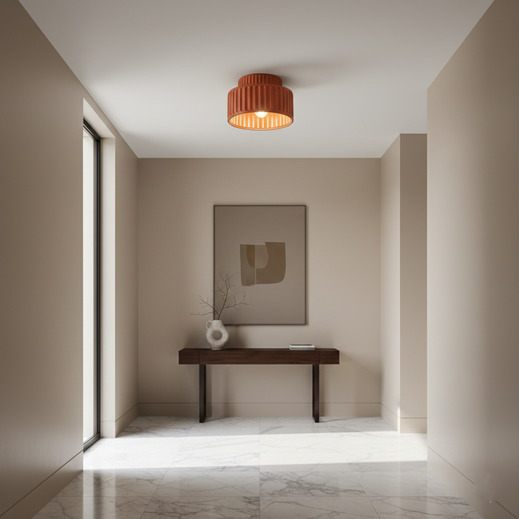 Lilith Retro Resin Semi Flush Mount Ceiling Light