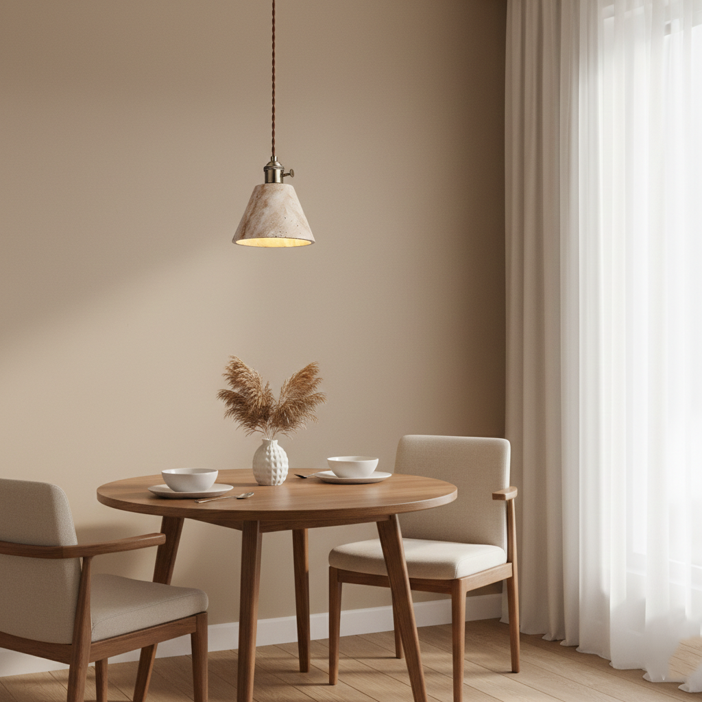 Alagusmo Minimalist Travertine Pendant Light