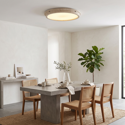 Solana Modern Travertine Ceiling Light