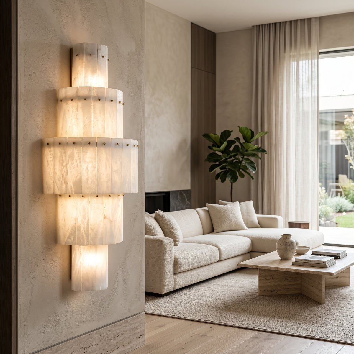 Solveig Nordic Alabaster Wall Light