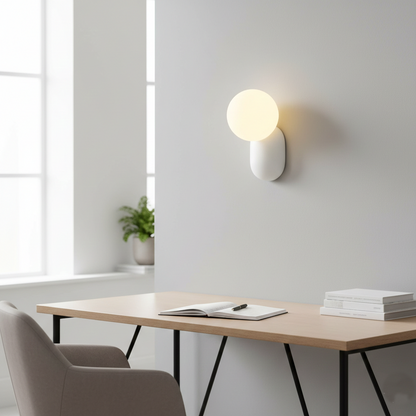 Luma Nordic Glass Orb Wall Light
