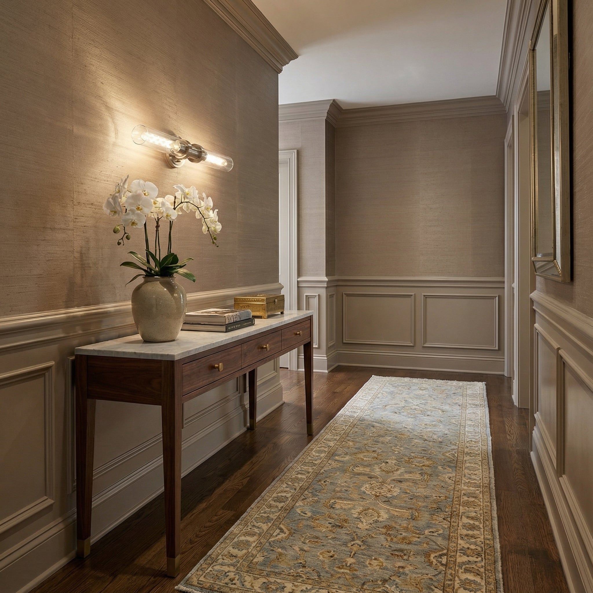 Averin Modern Glass Double Tube Wall Light