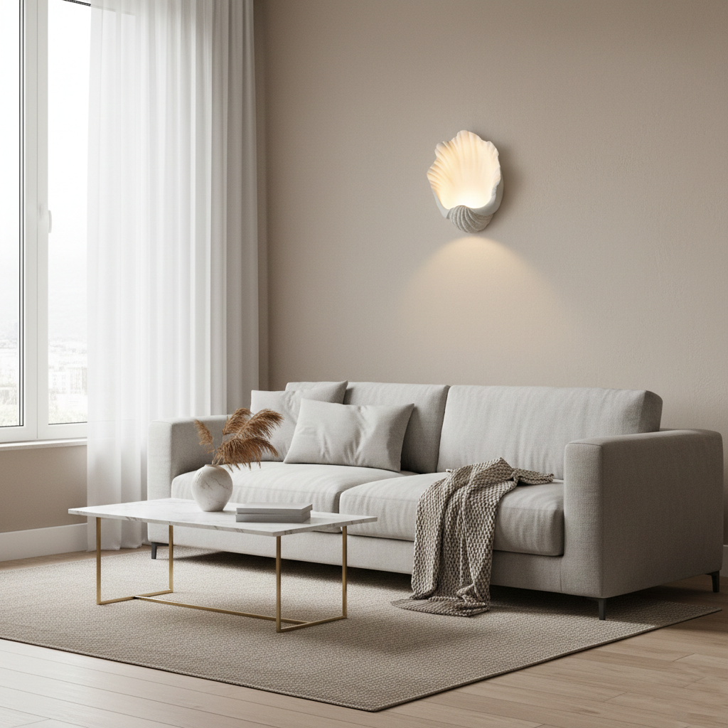 Selka Scallop Nordic Resin Wall Lamp