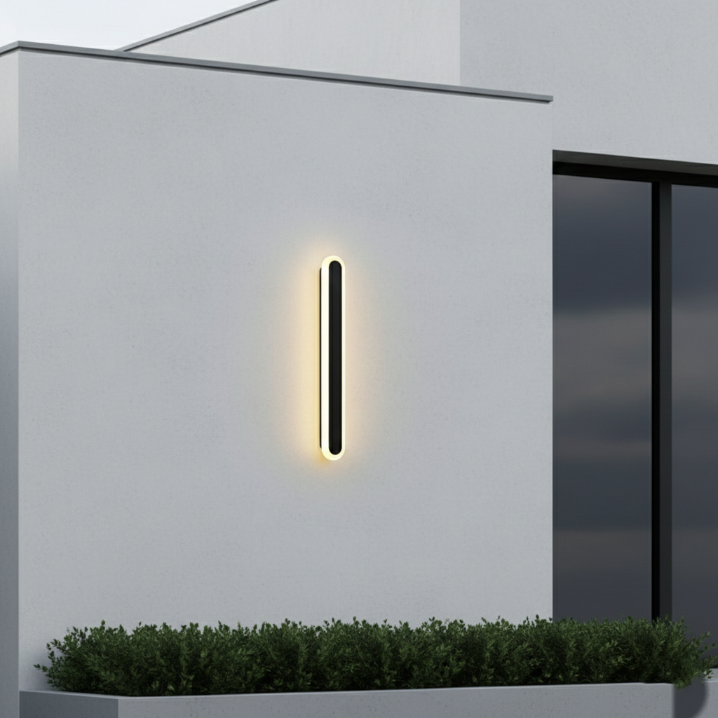 Edge Minimalist Metal Oval IP65 WaterProof Outdoor Wall Light